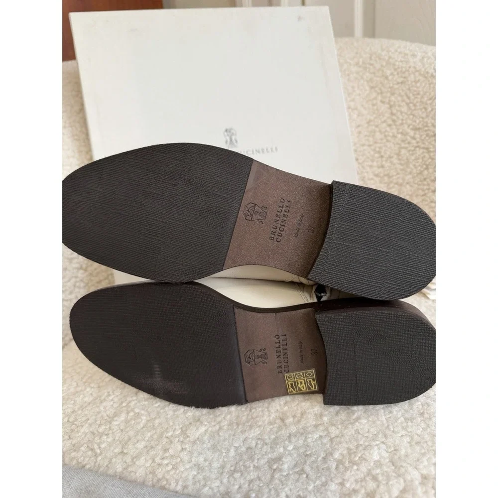 NWT Brunello Cucinelli - Women's Ankle Boots‎ Ecru Size 37